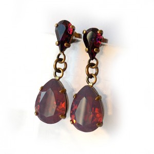 Pendientes Joya de Swarovski en Lagrimas Lila (4)