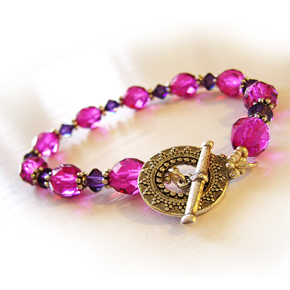 pulsera cristales abalorios