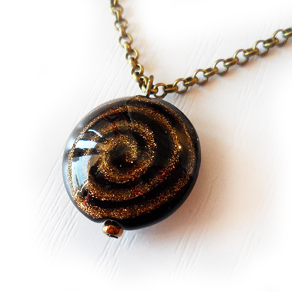 colgante cristal murano espiral