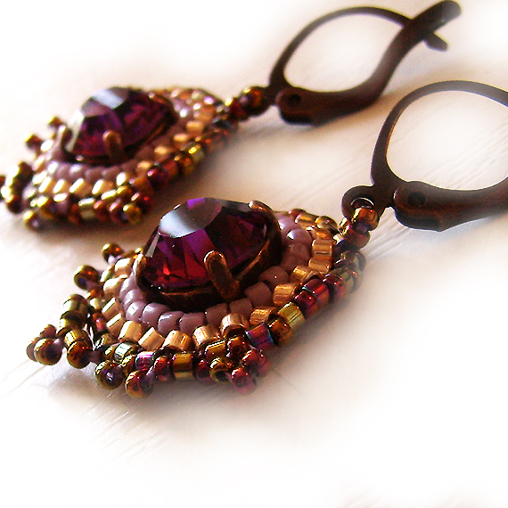 pendientes abalorios cristal