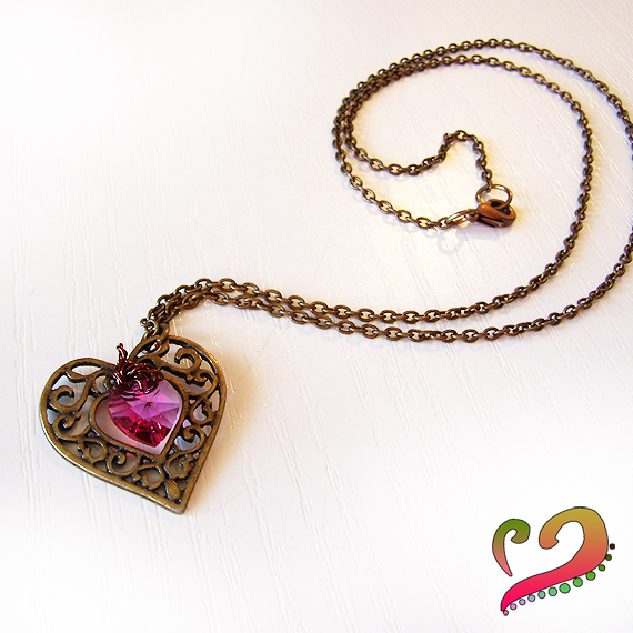 collar corazon swarovski