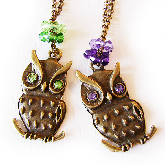 collar buhos swarovski