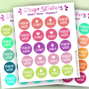 Period Week Planner Stickers