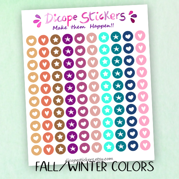 Tiny Dots Stickers with Hearts and Stars - Image 2