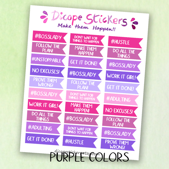 Bosslady Small Flags Planner Stickers - Image 2