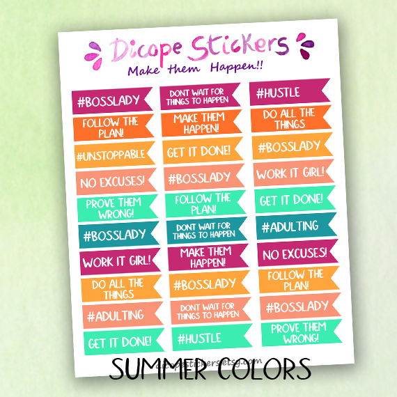 Bosslady Small Flags Planner Stickers - Image 3