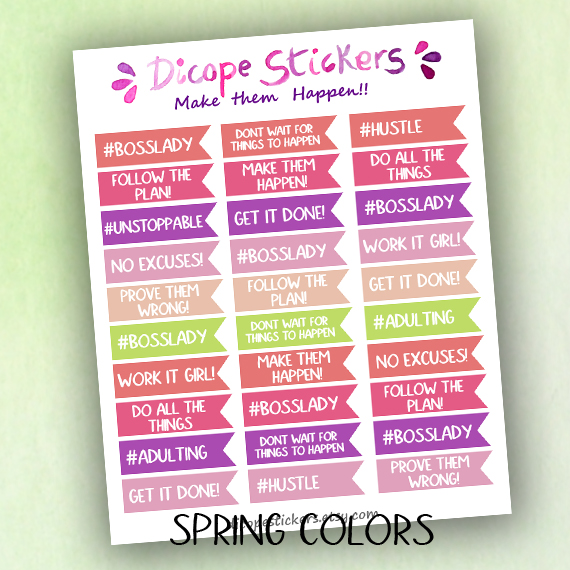 Bosslady Small Flags Planner Stickers - Image 4
