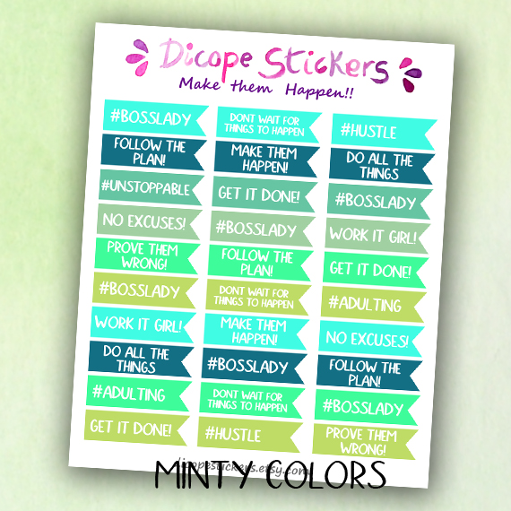 Bosslady Small Flags Planner Stickers - Image 5