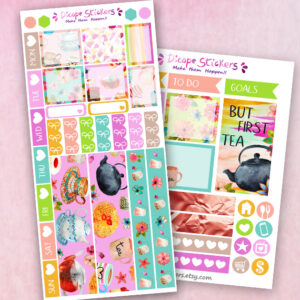 But First Tea Stickers Hobo weeks kit