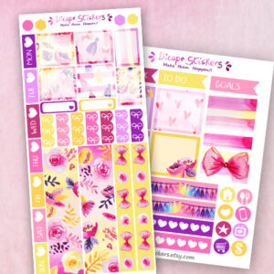 Flowers and Tassels Stickers Hobo weeks kit