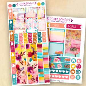 Cozy at Home Hobo weeks Planner Stickers