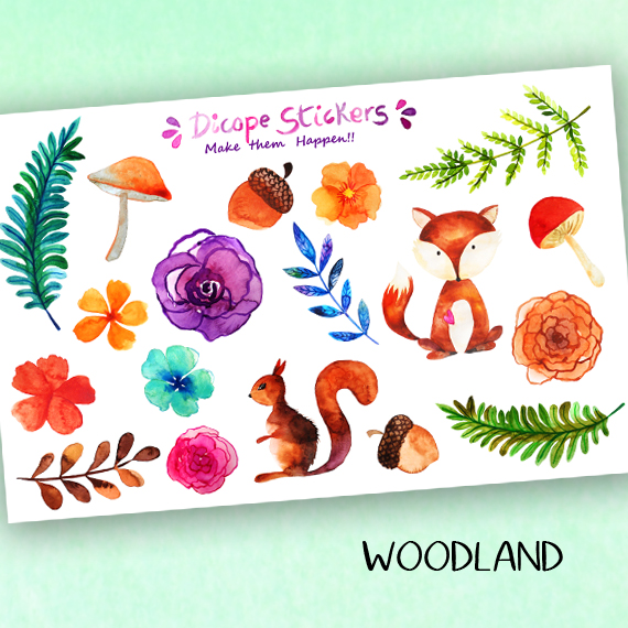 Fall Watercolor Flowers stickers for planners and decor - Image 2