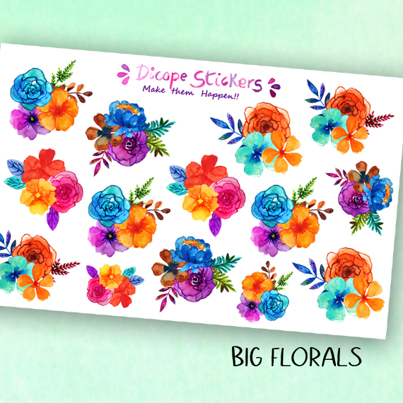 Fall Watercolor Flowers stickers for planners and decor - Image 3