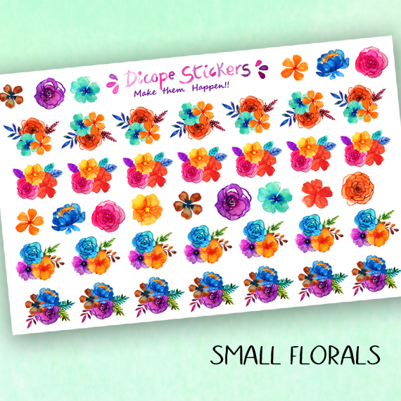 Fall Watercolor Flowers stickers for planners and decor - Image 4