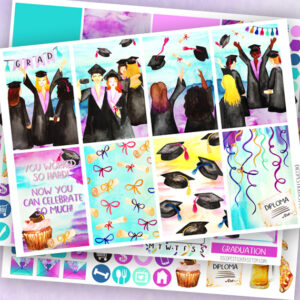 Graduation Planner Stickers kit of 5