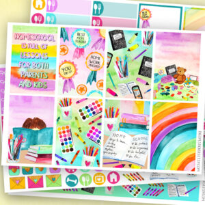 Homeschooling Planner Stickers Kit of 5