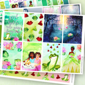 Magic Kisses Planner Stickers princess Tiana inspired