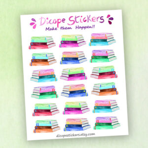 Multicolor Books Planner Stickers