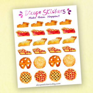 Pumpkin Pie Cake Planner Stickers
