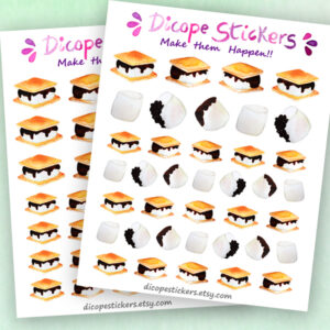 Smores and Marshmallows Planner Stickers