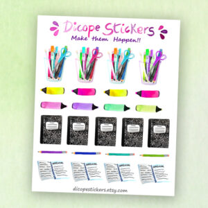 Stationary Notebooks Planner Stickers