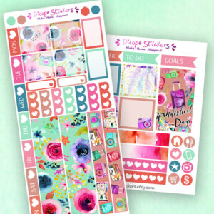 Wanderlust Days Hobo weeks Planner Stickers