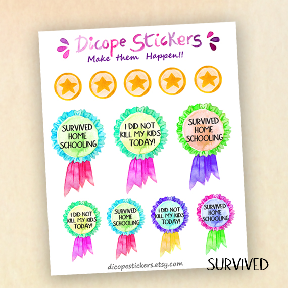 Watercolor Award Planner Stickers snarky sarcastic quotes - Image 3