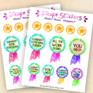 Watercolor Award Planner Stickers snarky sarcastic quotes