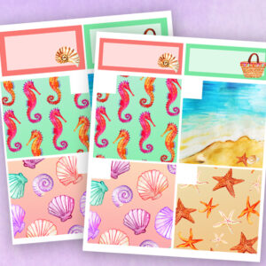 Beach Treasures Monthly Boxes Stickers