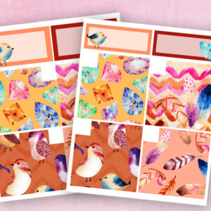 Birds and Jewels Monthly Boxes Stickers