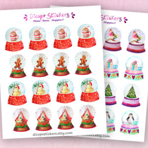 Christmas Snow globe Stickers