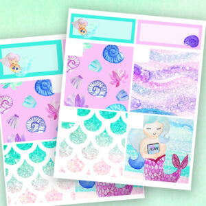 Mermaid Waves Monthly Boxes Stickers