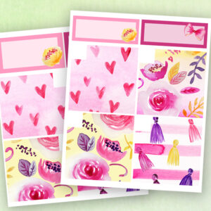 Tassels and Flowers Monthly Boxes Stickers