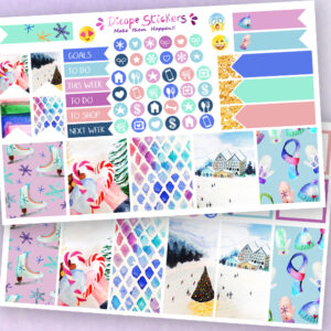 Winter memories Mini Happy Planner Stickers