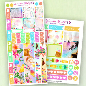 Aloha Hobo weeks Planner Stickers