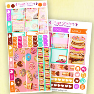 Donuts lovers Hobo weeks Planner Stickers