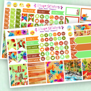 Hello Fall Mini Happy Planner Stickers