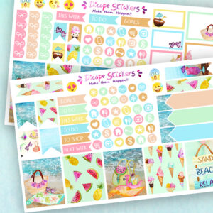Summer Beach Mini Happy Planner Stickers
