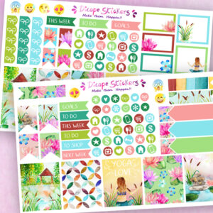 Yoga Love Mini Happy Planner Stickers