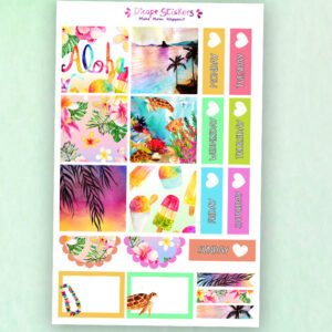 Aloha Hobonichi Cousin planner sized stickers