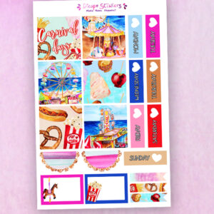 Carnival Days Hobonichi Cousin planner sized stickers