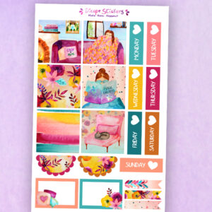 Cozy at Home Hobonichi Cousin planner sized stickers