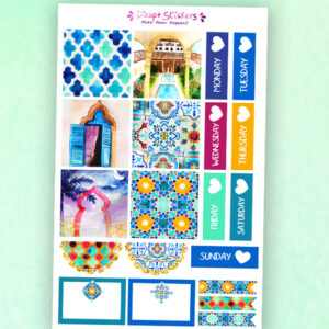 Mosaic Summer Hobonichi Cousin planner sized stickers
