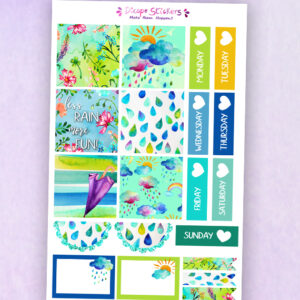 Rainy Days  Hobonichi Cousin planner sized stickers