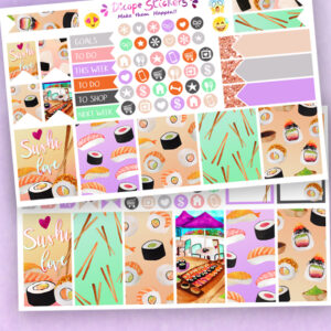 Sushi Lovers Mini Happy Planner Stickers