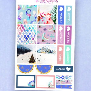 Winter Memories Hobonichi Cousin planner sized stickers