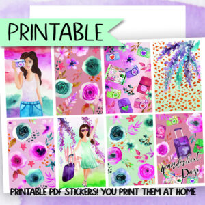 Travel KIT Printable PDF Planner Stickers