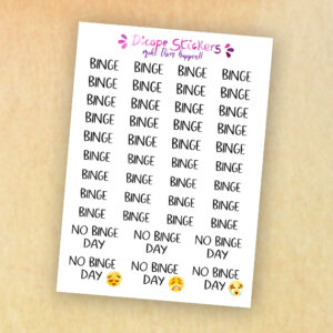 Binge Script Planner Stickers