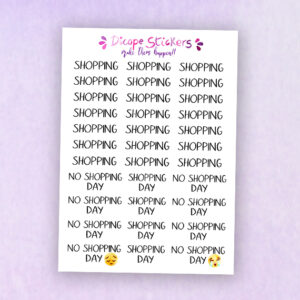 Shopping Script Planner Stickers