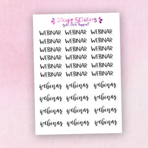 Webinar Script Planner Stickers